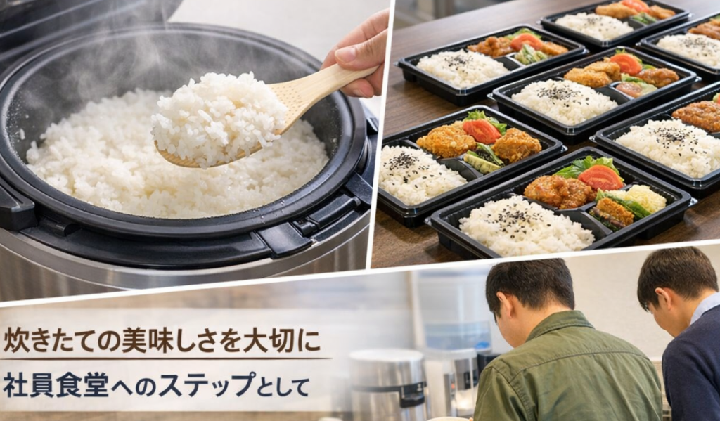 炊きたての美味しさを大切に|白米の炊き出しを定期的に実施しています - 株式会社たまごファクトリー